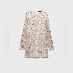 Mango Sequin Long Sleeve Dress (Women’s 10)